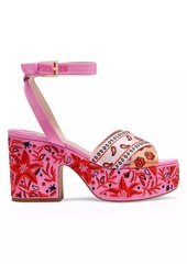 Kate Spade Rio Bandana Patchwork Platform Sandals