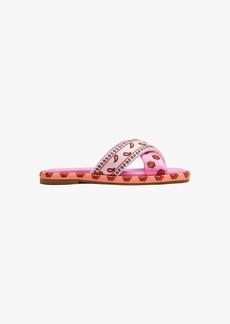 Kate Spade Rio Bandana Patchwork Slide Sandals