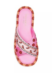 Kate Spade Rio Bandana Patchwork Slides