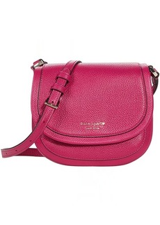 Kate Spade Roulette Pebbled Leather Small Saddle Bag