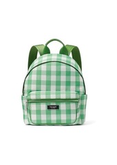 Kate Spade Sam Icon Gingham Printed Fabric Small Backpack