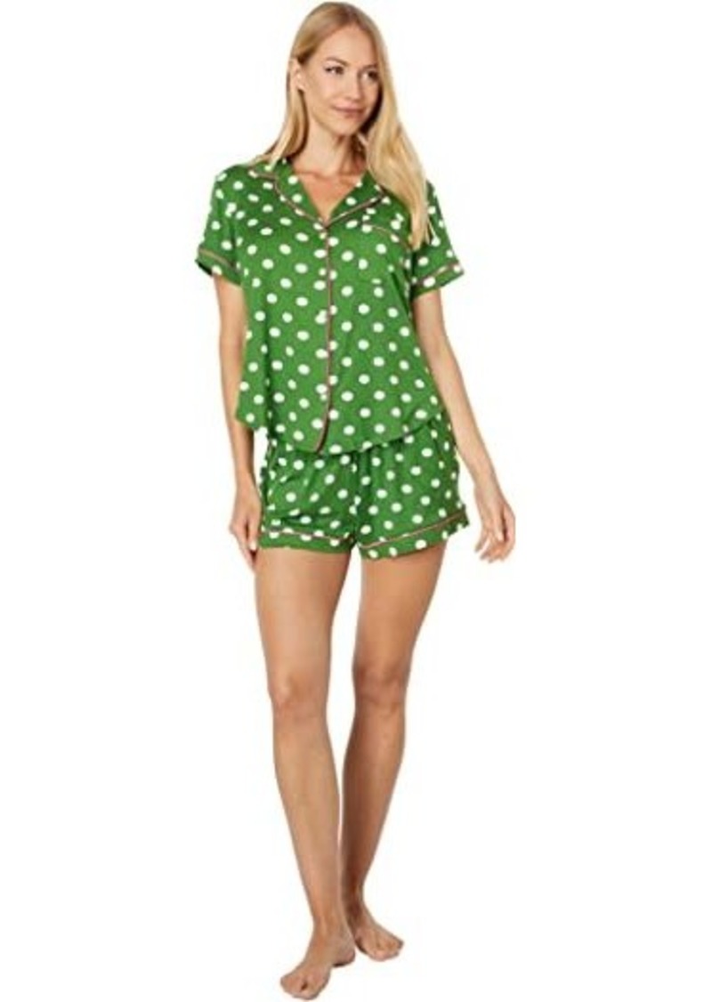 Kate Spade Short Sleeve Notch Short PJ Set