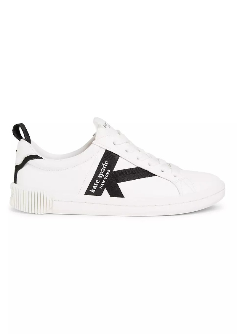 Kate Spade Signature Leather-Textile Sneakers