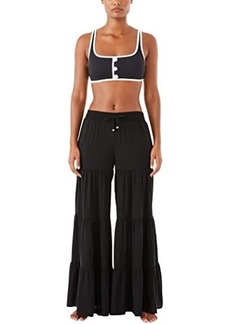 Kate Spade Solid Tiered Cover-Up Pants