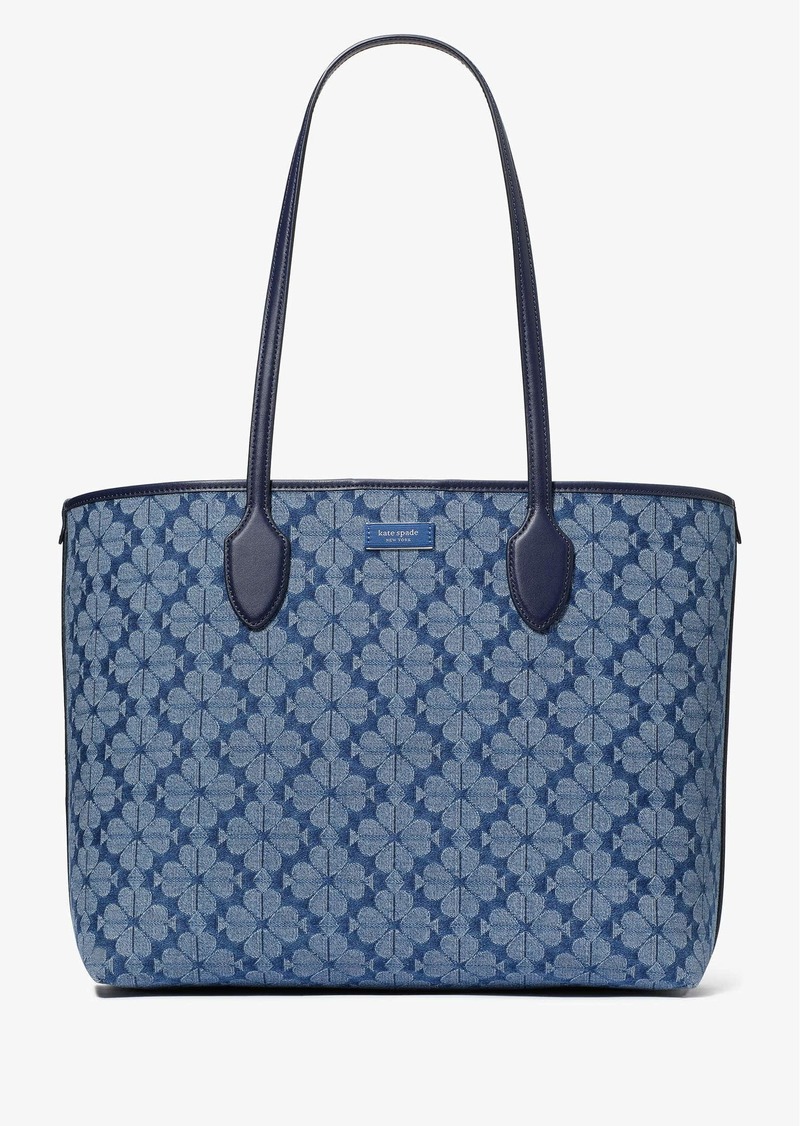 Kate Spade Spade Flower Jacquard Denim Bleecker Large Tote