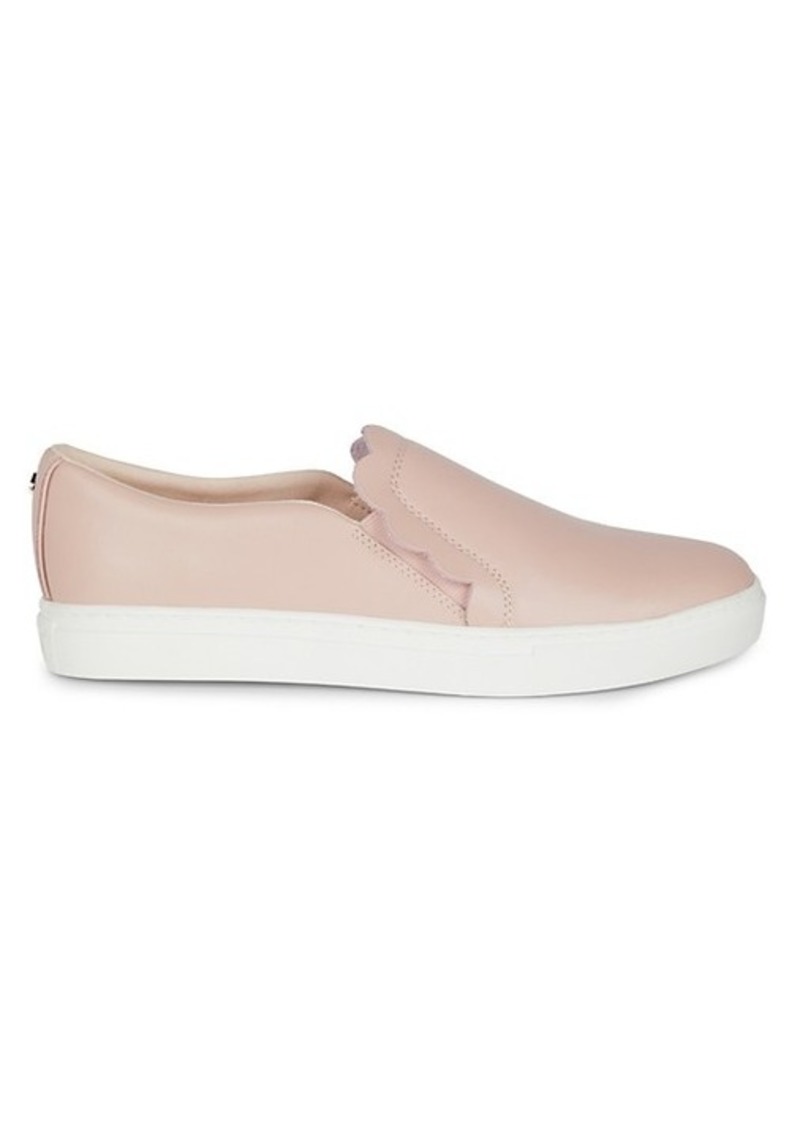 Speed Scallop Leather Slip-On Sneakers 
