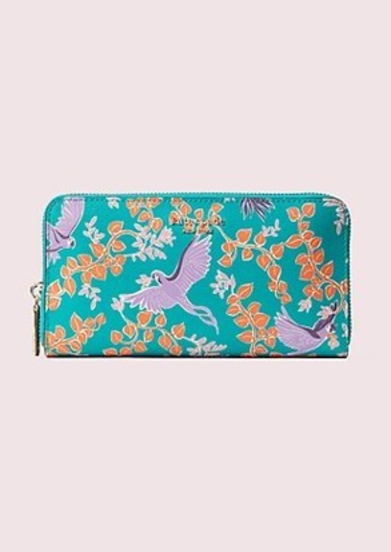 Kate Spade spencer bird party zip-around continental wallet | Handbags