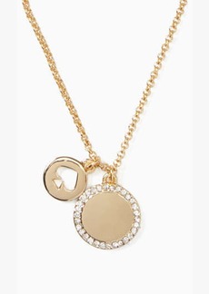 Kate Spade Spot The Spade Pave Charm Pendant Necklace