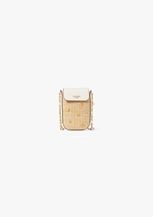 Kate Spade Steffie Embellished Straw North South Phone Crossbody
