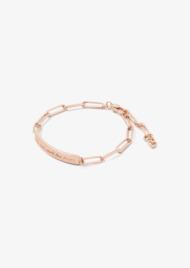 Kate Spade Stop And Smell The Roses Id Bracelet