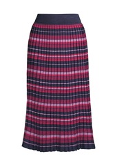 Kate Spade Striped Pleated Skirt