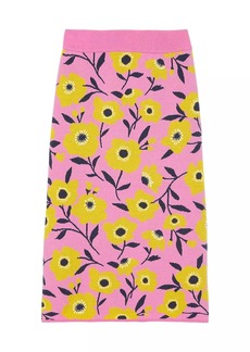 Kate Spade Sunshine Floral Pencil Midi-Skirt