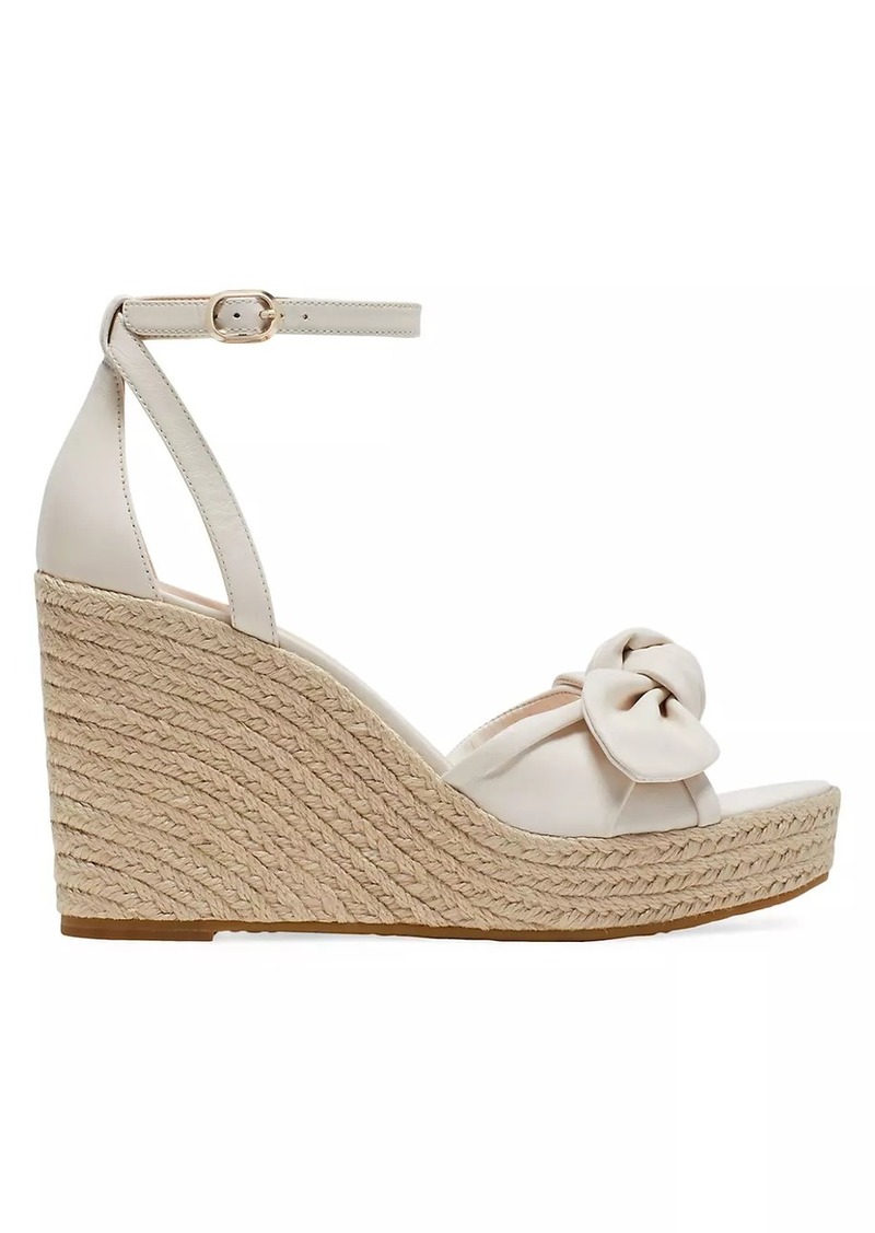 Kate Spade Tianna 88MM Leather Espadrille Wedge Sandals