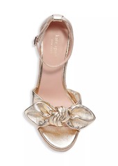 Kate Spade Tianna Metallic Leather Espadrille Wedge Sandals