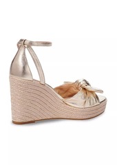 Kate Spade Tianna Metallic Leather Espadrille Wedge Sandals