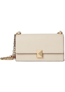 Kate Spade Tribeca Colorblocked Pebbled Leather Mini Flap Chain Crossbody