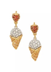 Kate Spade What A Snack Goldtone & Cubic Zirconia Drop Earrings