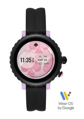 Kate Spade women's black silicone scallop sport smartwatch, 42mm