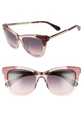 kate spade new york alexanes 53mm cat eye sunglasses in Pink at Nordstrom