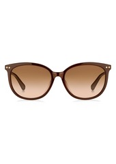 Women's Kate Spade New York Alina 55mm Gradient Cat Eye Sunglasses - Brown/ Brown Gradient