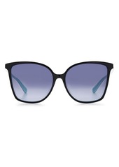 Kate Spade New York brigitte 58mm gradient cat eye sunglasses in Black/Grey Shaded at Nordstrom Rack
