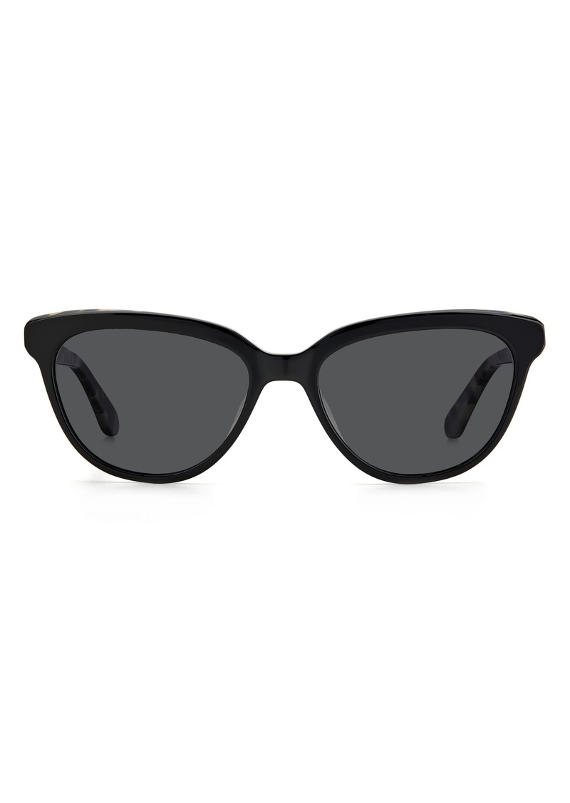 Kate Spade New York cayennes 54mm cat eye sunglasses in Black/Grey Polar at Nordstrom Rack