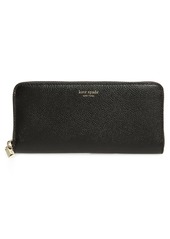 kate spade new york margaux leather continental wallet in Black at Nordstrom
