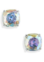 kate spade new york mini small square semiprecious stone stud earrings in Crystal Ab/Silver at Nordstrom