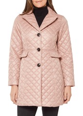 kate spade new york quilted flared jacket in New Pink Lotus at Nordstrom