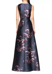 Kay Unger New York Alexandra Rose Print Gown