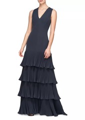 Kay Unger New York Angelique Tiered Ruffled Gown