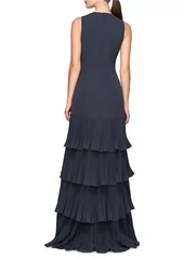 Kay Unger New York Angelique Tiered Ruffled Gown