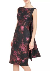 Kay Unger New York Astaire Rosemoor Jacquard Cocktail Dress