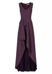 Kay Unger New York Aster Draped Flare Gown