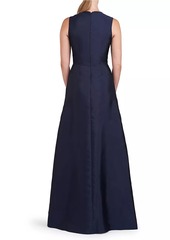 Kay Unger New York Aurelia Mikado V-Neck Gown