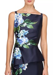 Kay Unger New York Barbara Hydrangea Mikado Walk-Thru Gown