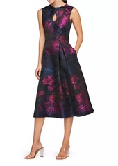 Kay Unger New York Beckett Monet Jacquard Midi-Dress