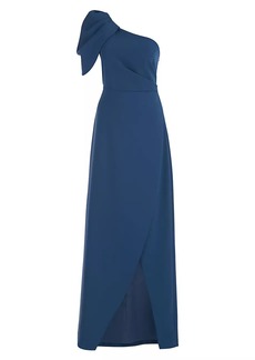 Kay Unger New York Briana Draped One-Shoulder Gown
