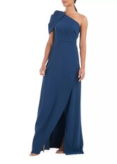 Kay Unger New York Briana Draped One-Shoulder Gown