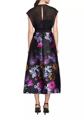 Kay Unger New York Brigid Peony Bouquet Print Cocktail Dress