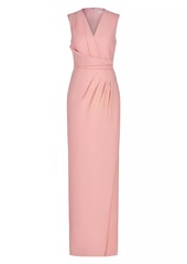 Kay Unger New York Cassia Pleated Column Gown