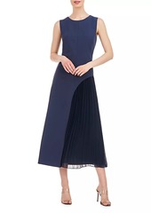 Kay Unger New York Danette Crepe Sleeveless Midi-Dress