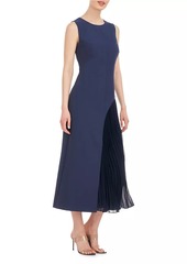 Kay Unger New York Danette Crepe Sleeveless Midi-Dress