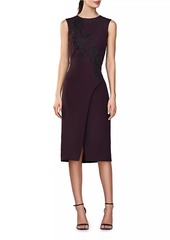 Kay Unger New York Ellery Embellished Sleeveless Midi-Dress