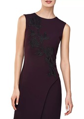 Kay Unger New York Ellery Embellished Sleeveless Midi-Dress