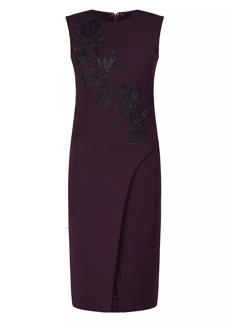 Kay Unger New York Ellery Embellished Sleeveless Midi-Dress