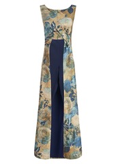 Kay Unger New York Emiliana Floral Organza Jumpsuit