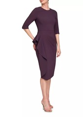 Kay Unger New York Esther Stretch Crêpe Cocktail Dress