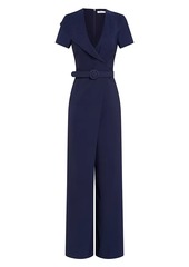 Kay Unger New York Ezra Belted Walk-Thru Jumpsuit