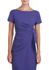 Kay Unger New York Farah Crepe Sheath Midi-Dress